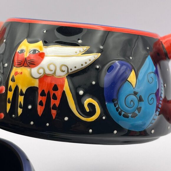 Laurel Burch Whimsical Cat Angel Teapot and Cup Tea for 1 - Picture 9 of 10